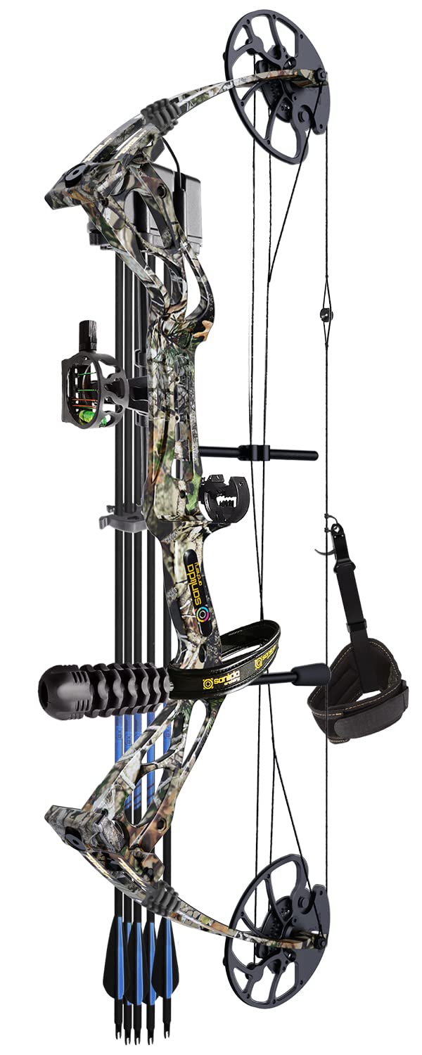 Sanlida Archery Dragon X8 RTH Compound Bow Package for Adults and Teens18”-31” Draw Length0-70 Lbs Weightup to IBO 310 fpsNo Press NeededLimbs Made in USALimited Life-time Warranty