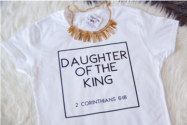 Women's Casual Loose T-Shirt - Daughter of the King