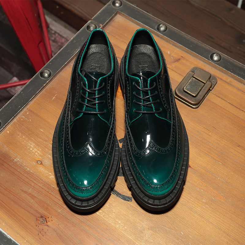 Men's Genuine Leather Height-Increasing Platform Shoes