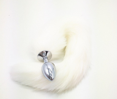 Multicolor Faux Fox Tail Metal Anal Plug Adult Toy