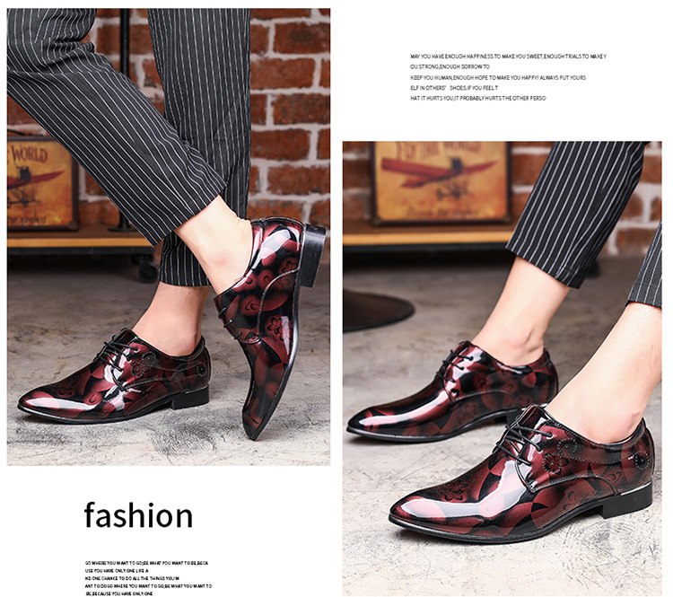 Trendy Men's Pointed Leather Shoes for Barbers