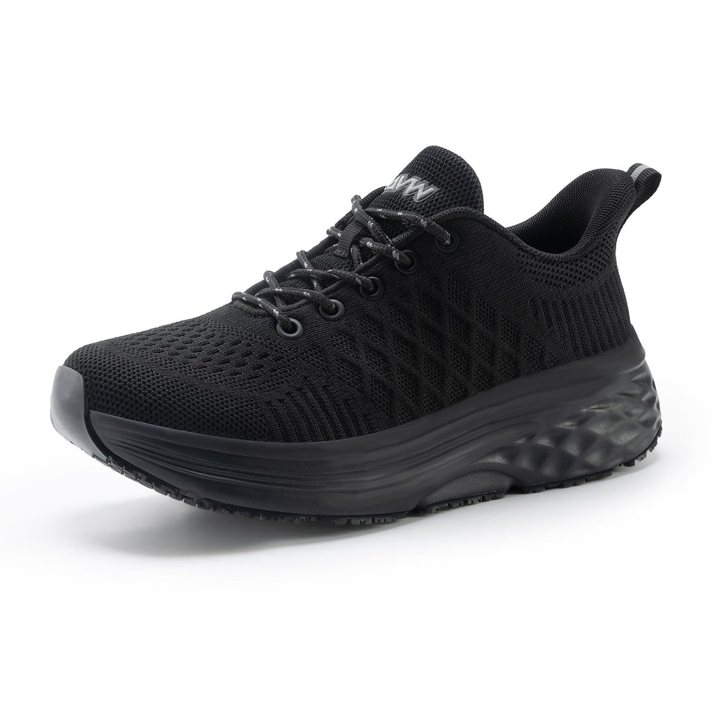 AVW Womens Non Slip Work Shoes Slip On Sneakers Water Resistant Walking Shoes Food Service Chef Kitchen Shoes Zapatos Antideslizantes para Mujer Black