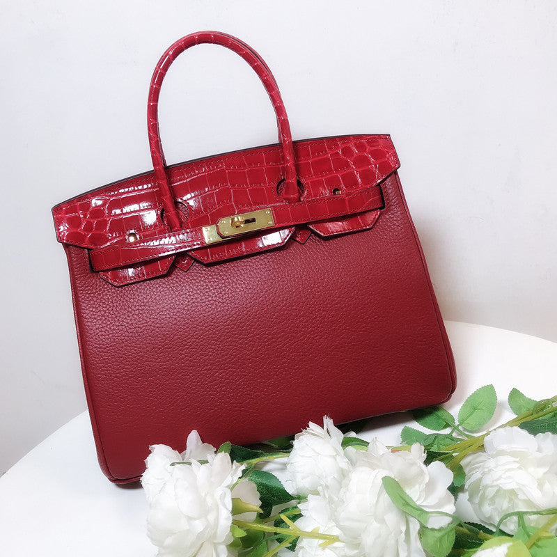 Crocodile Pattern Handheld and Shoulder Bag