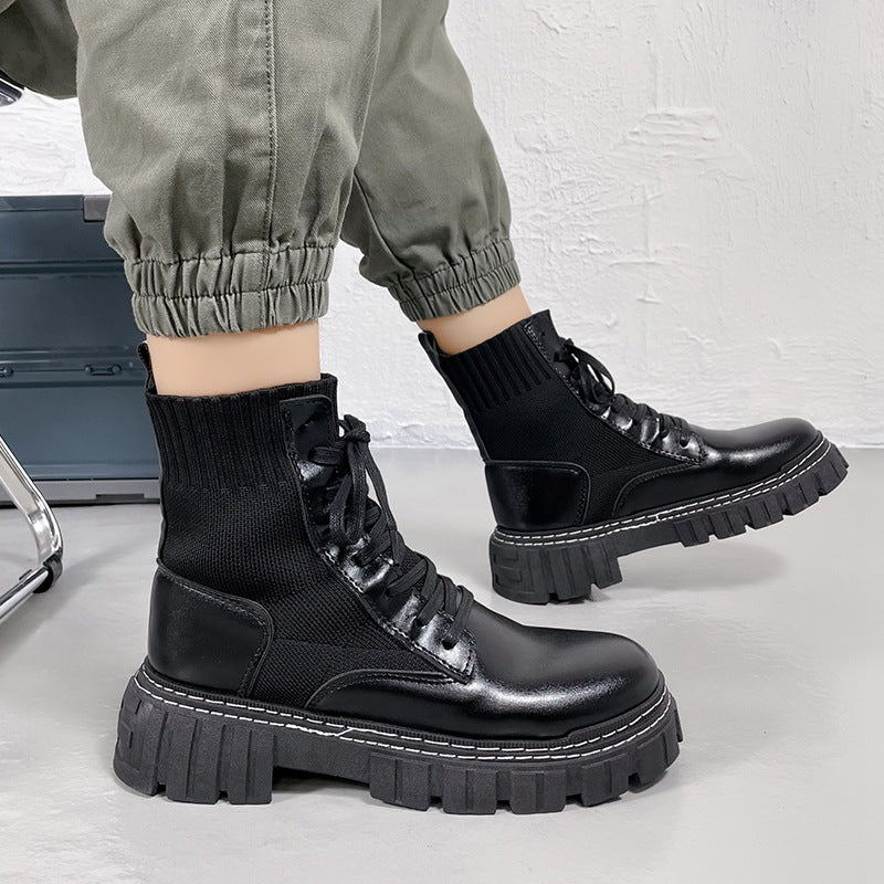 British Style High Top Platform Martin Boots