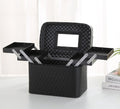 Large Capacity PU Cosmetic Bag with Mirror and Zipper