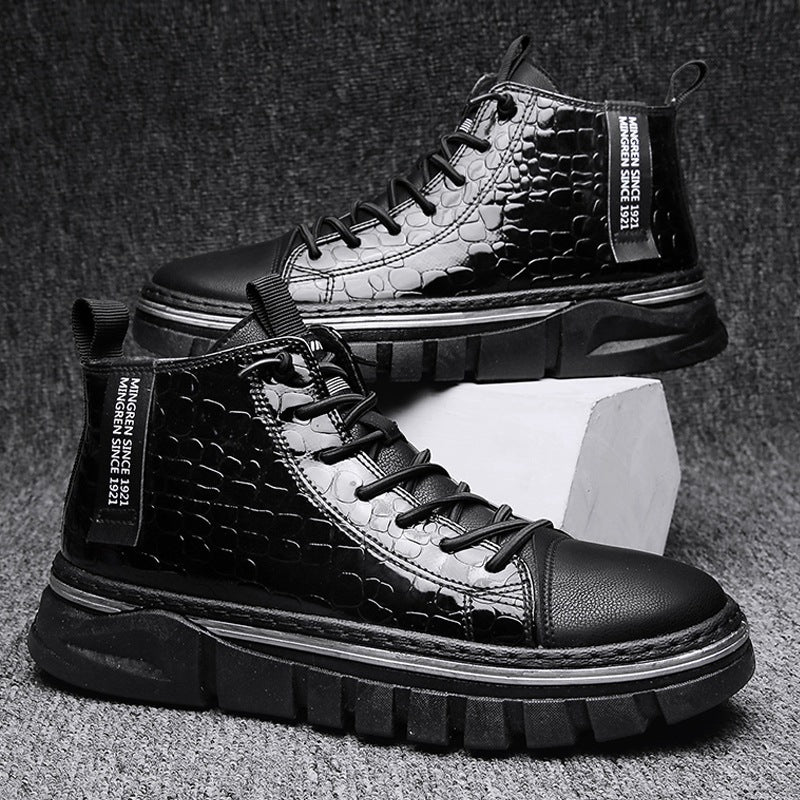 2023 Men's Leather Martin Boots - British Style Casual