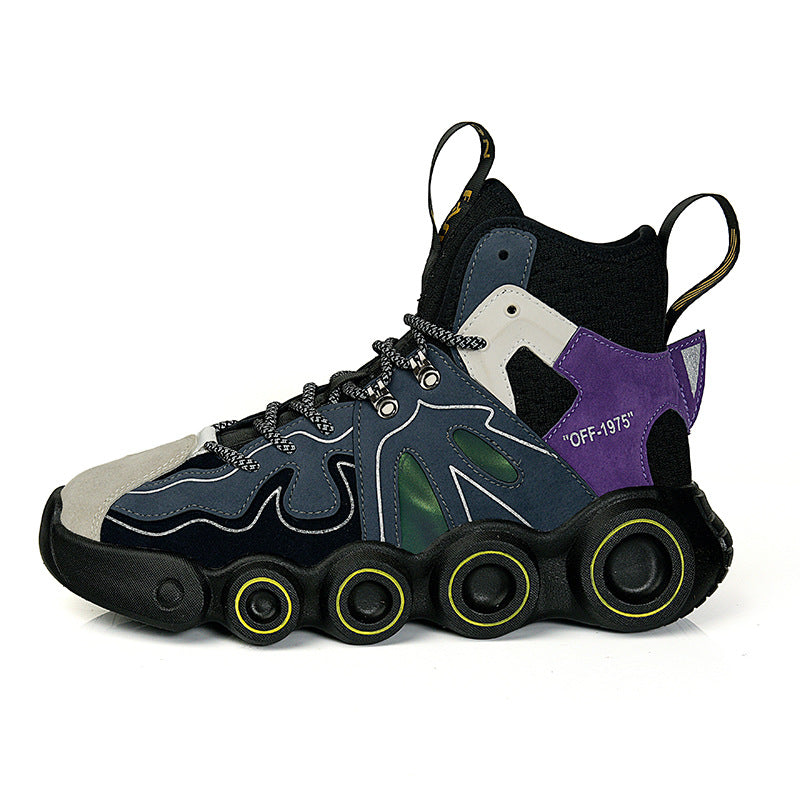 Men's High-Top Thick Sole Dad Sneakers 2023 Trend