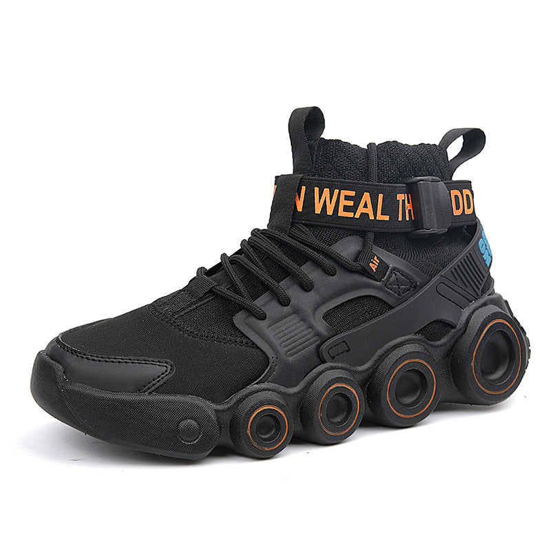 Men's High-Top Thick Sole Dad Sneakers 2023 Trend