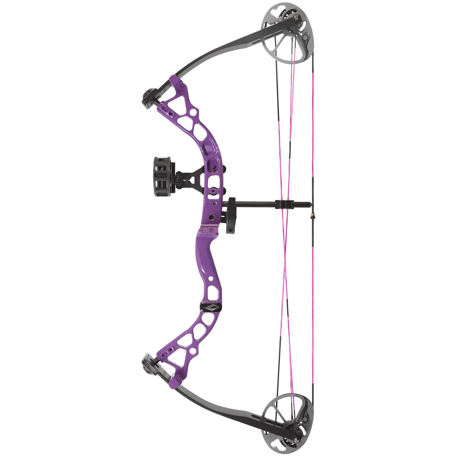 Diamond Archery Youth Atomic Bow - Fully Adjustable Equipped Durable Compound Bow | 6-29 LBS Draw Weight | 12"-24" Draw Length | 191 FPS Left Hand Purple