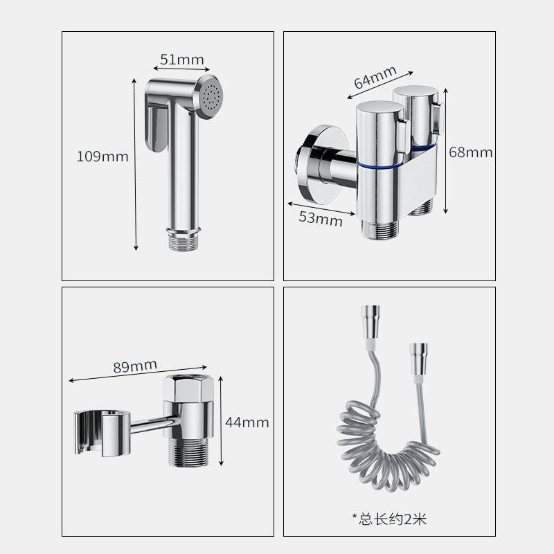 High Pressure Toilet Spray Gun Set with Brass Valve