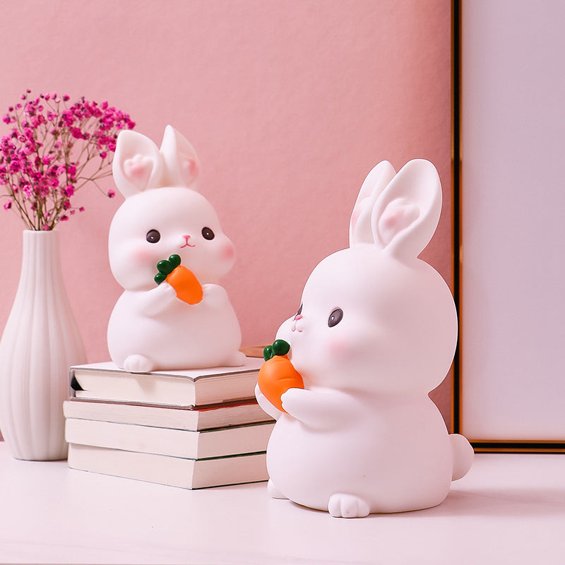 Cartoon Rabbit Piggy Bank for Kids' Room Decor