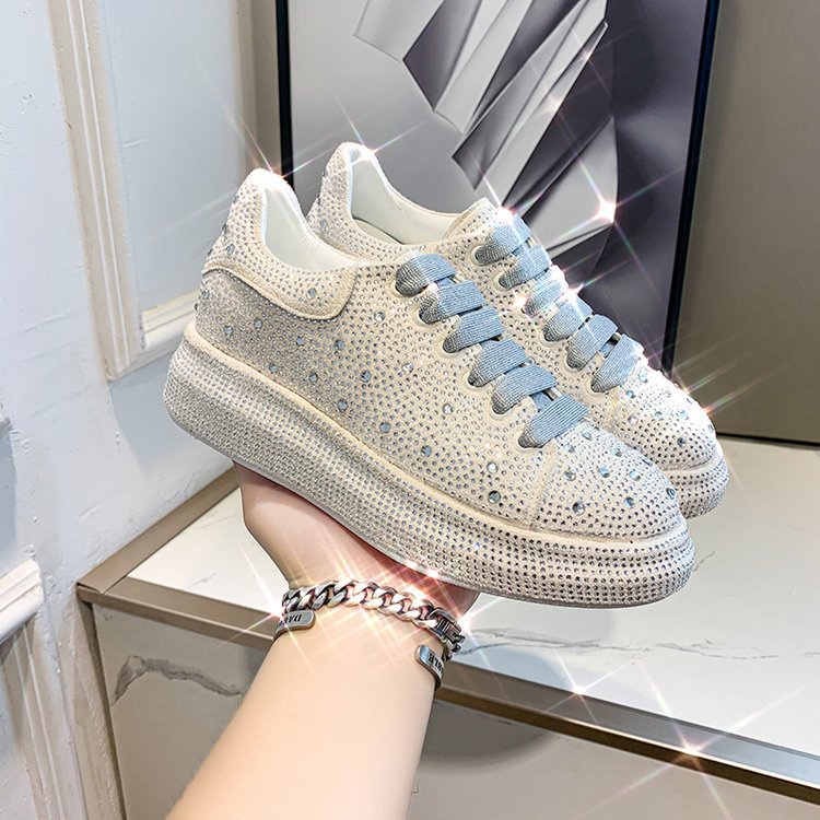 2021 New Rhinestone Chunky Sole Dad Sneakers for Women