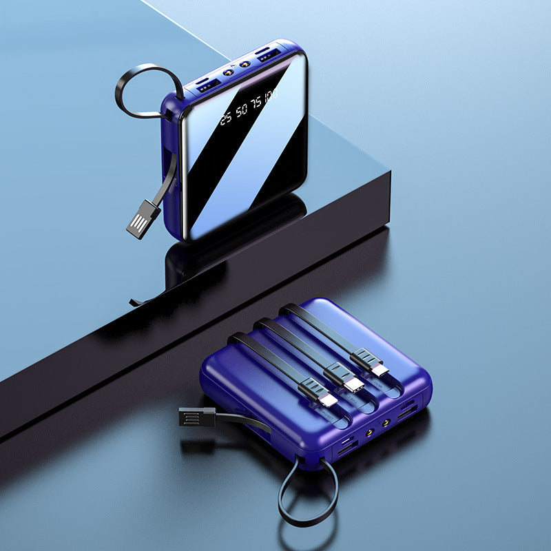 Mini Power Bank 20000mAh with Built-in Cable
