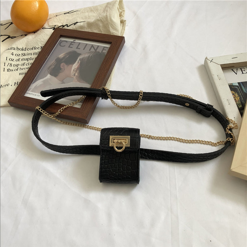 Crocodile Pattern Mini Waist Bag for Women