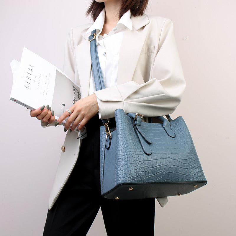 Crocodile Pattern Women's Fashion Handbag