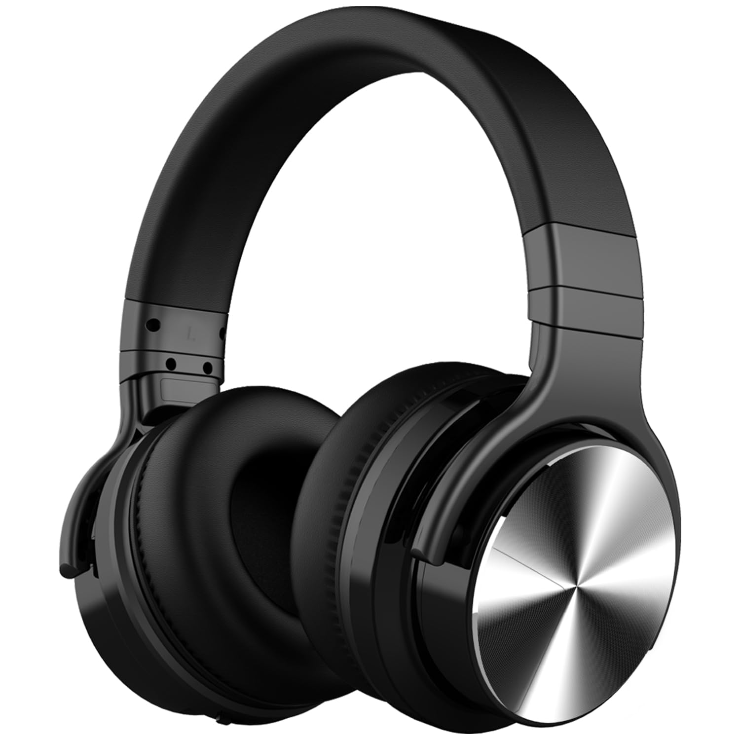 Silensys Active Noise Cancelling Headphones Bluetooth Headphones with Microphone Deep Bass Wireless Headphones Over Ear Comfortable Fit 30H Playtime for TV/Computer/Cellphone (Jet Black)