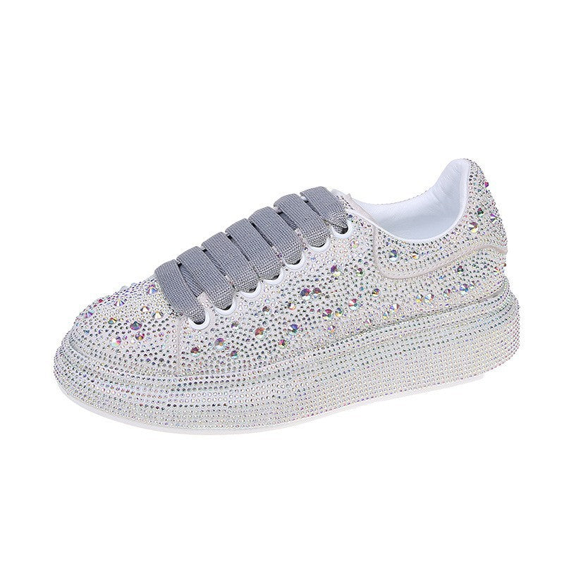 2021 New Rhinestone Chunky Sole Dad Sneakers for Women