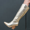 Women's Knee-High Thick Heeled Martin Boots