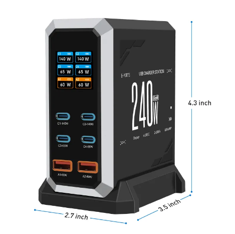240W Multi-Port USB Fast Charger