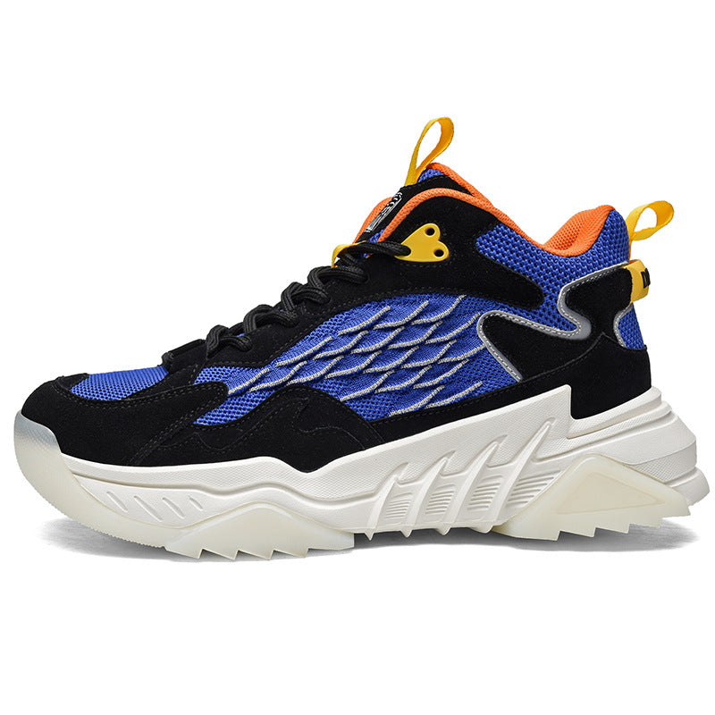 Men's Fashion Thick Sole Fish Scale Sneakers 2020