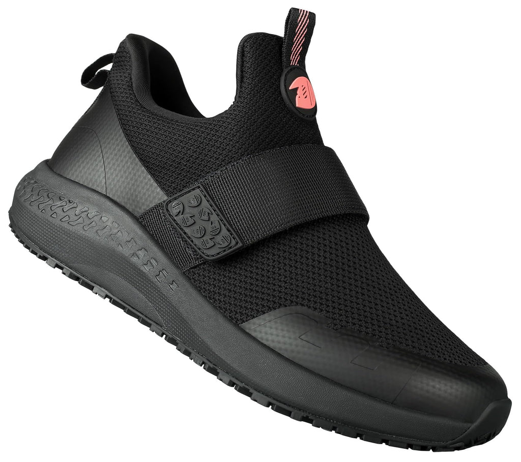 Delobi Womens Non Slip Work Shoes Sneakers Slip Resistant Food Service Water Resistant Zapatillas Zapatos Trabajo Slip On Lightweight Breathable Walking Shoes for Kitchen and Restaurant Black Size 7