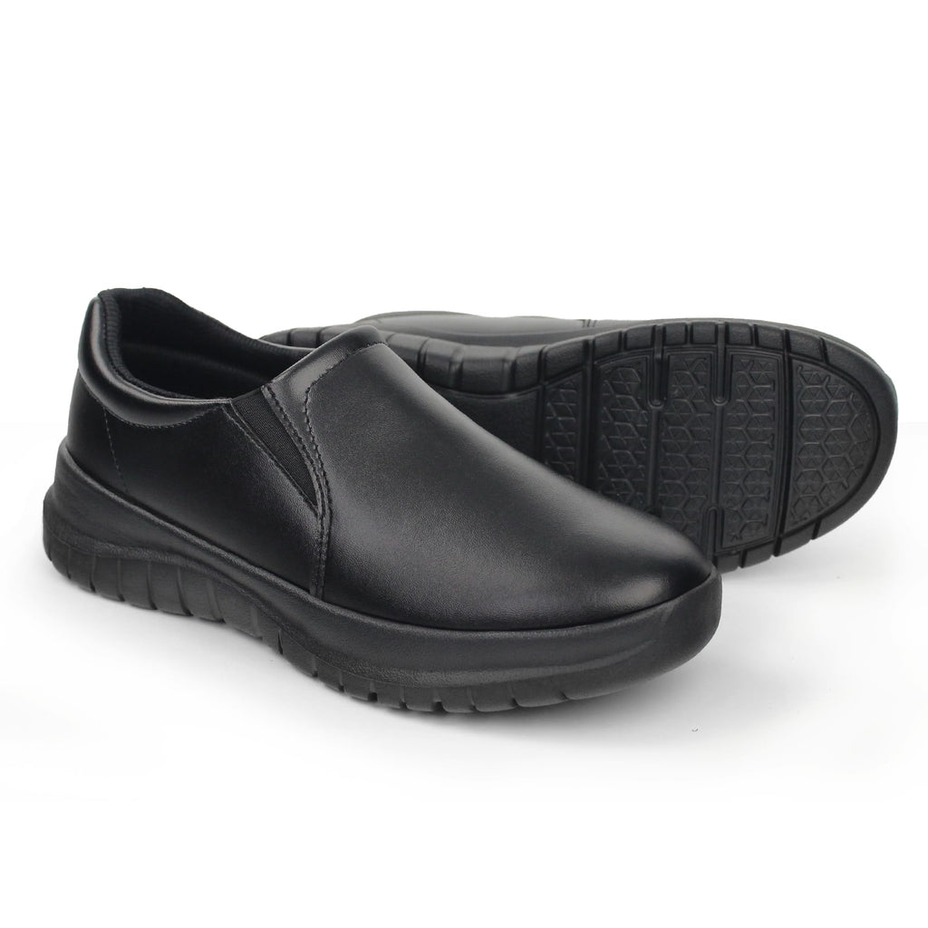 Hawkwell Womens Slip On Lightweight Water Resistant Nurse Shoes Slip Resistant Healthcare Work ShoesBlack Synthetic10 M US