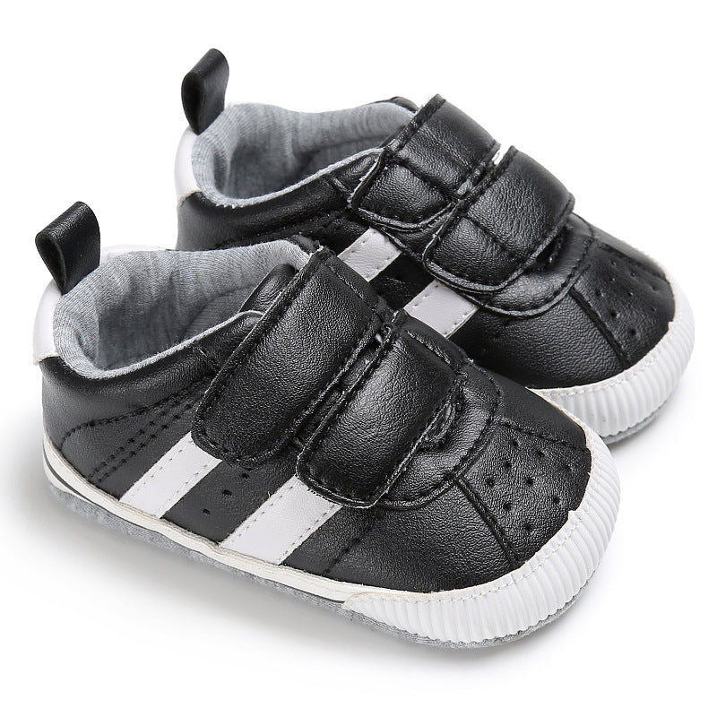 Baby Velcro White Sneakers - Soft Sole Toddler Shoes