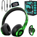 Disney Nightmare Before Christmas Glow in The Dark Bluetooth Headphones Over Ear Wireless and Wired Foldable Headset Built-in Microphone - Tim Burton Jack Skellington & Sally - Adults Kids