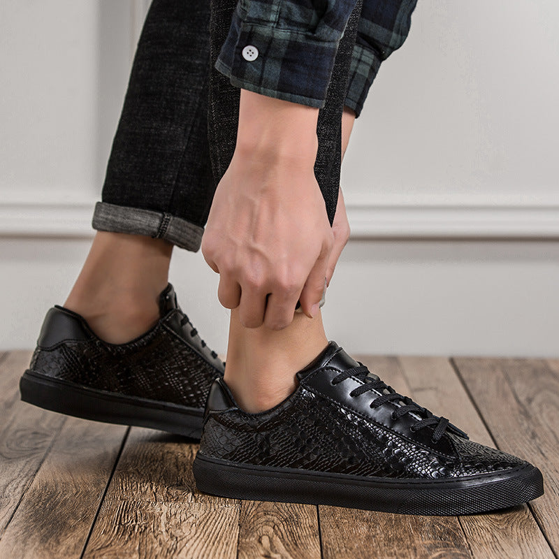 Trendy Korean Casual Leather Shoes for Men