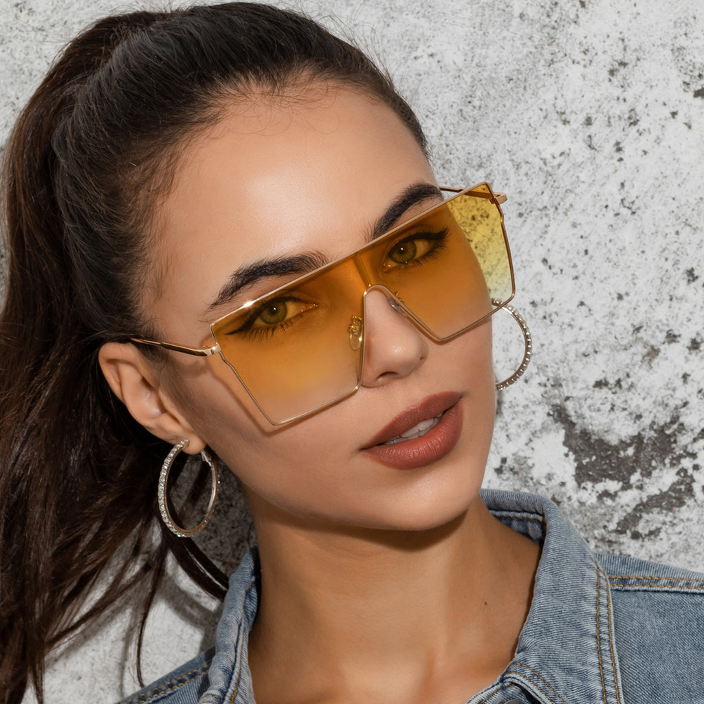 Trendy Oversized Square Sunglasses for Men and Women