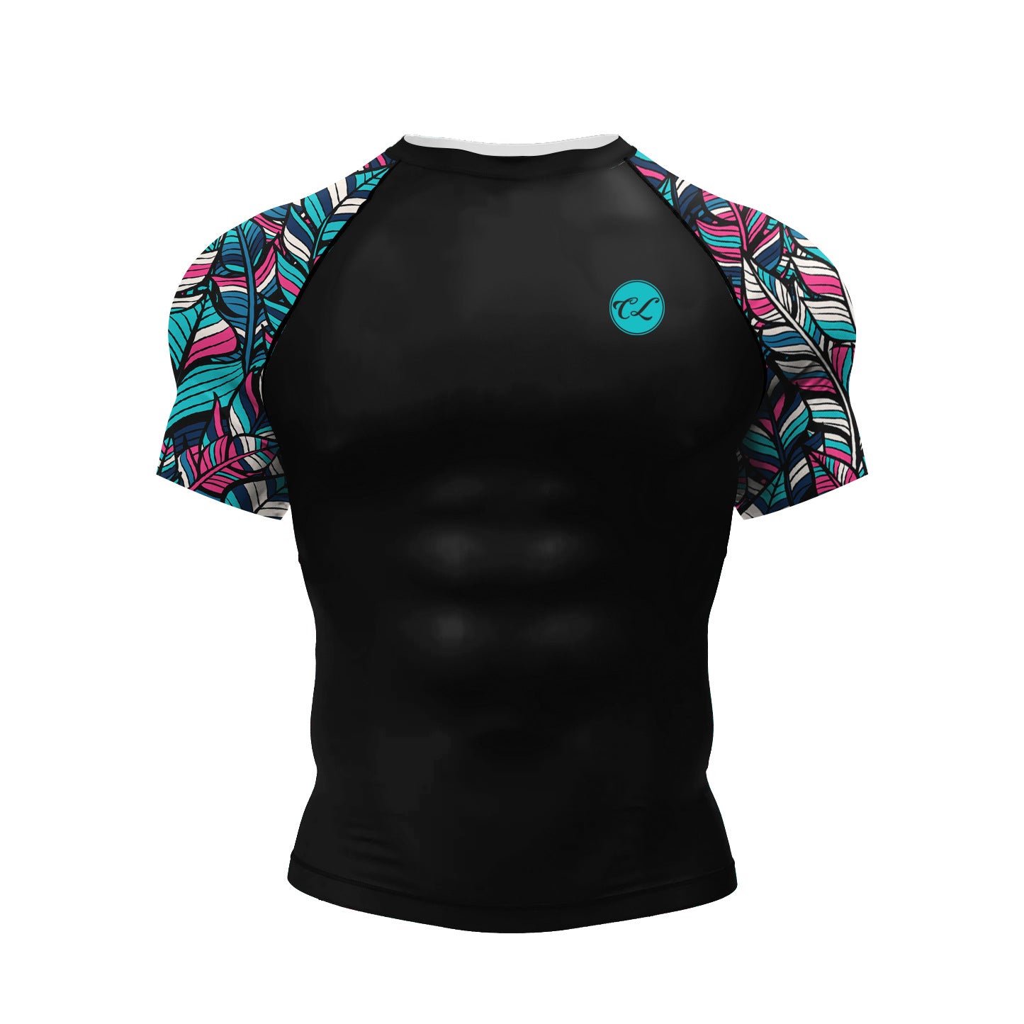 Men's 3D Digital Print Short Sleeve Athletic T-Shirt