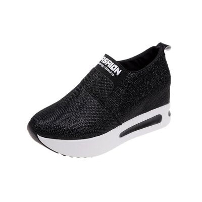 Women's High-Top Sequin Sneakers and Flats