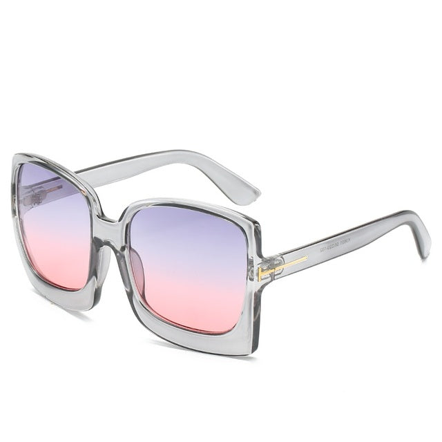 Oversized Gradient Sunglasses for Women UV400 Protection