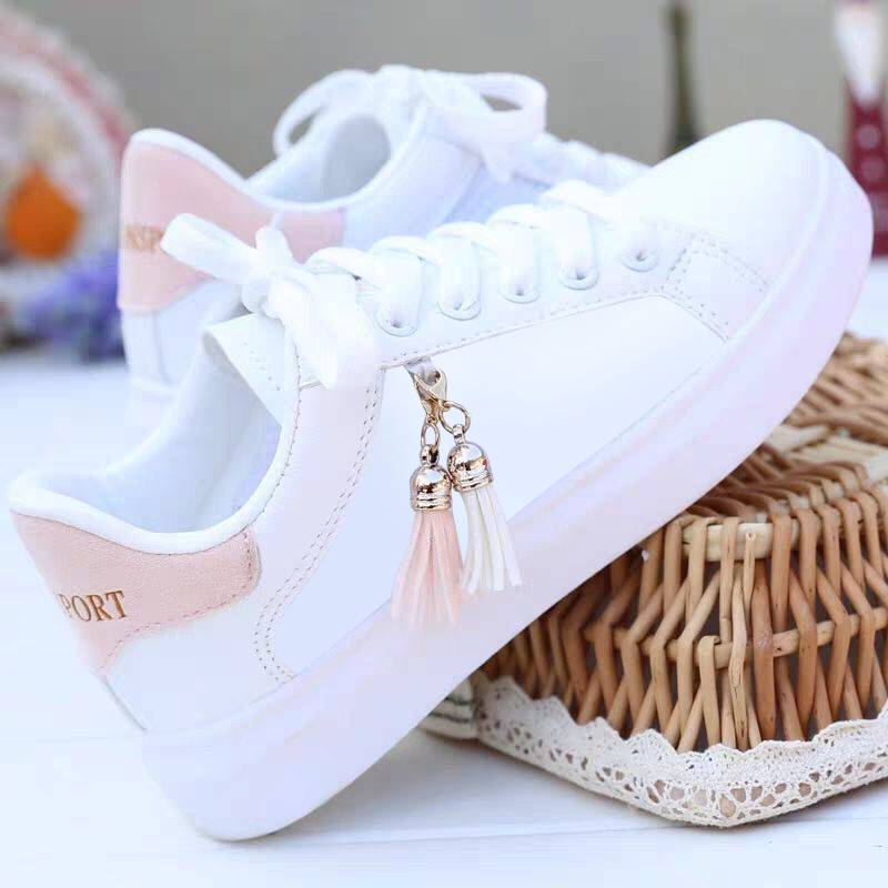 Women's Summer Breathable White Sneakers for Sports
