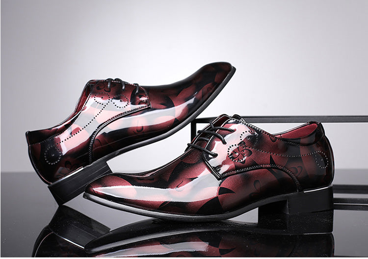 Trendy Men's Pointed Leather Shoes for Barbers