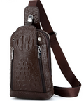 Crocodile Pattern Shoulder Crossbody Bag