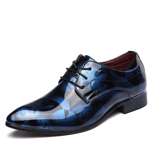 Trendy Men's Pointed Leather Shoes for Barbers