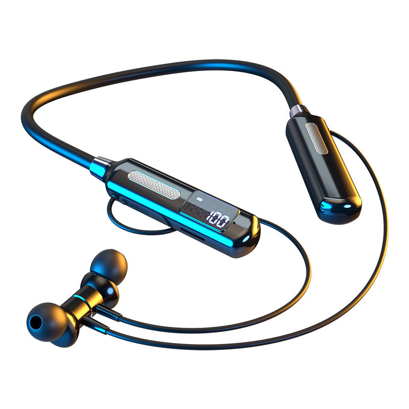 Smart Digital Display Neckband Wireless Earbuds