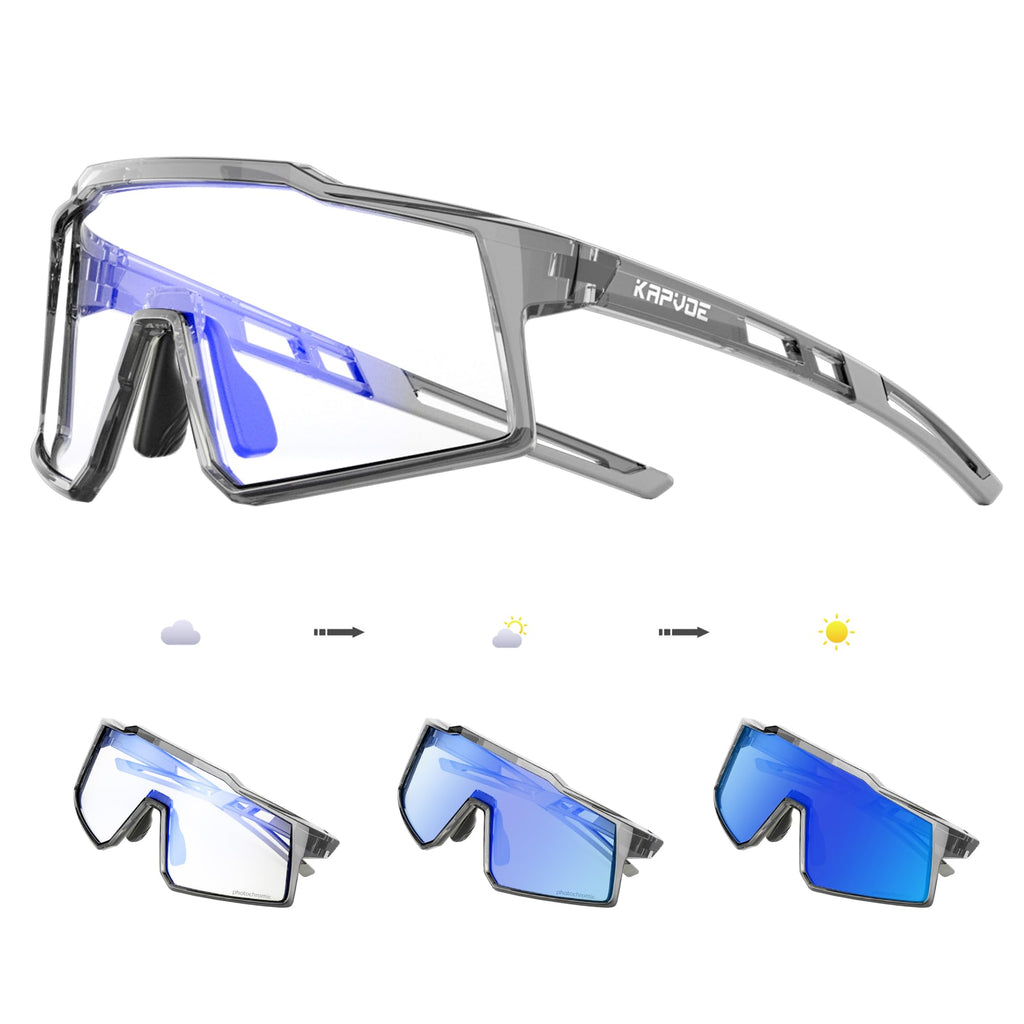 KAPVOE Kids Photochromatic Sunglasses Youth Baseball Sunglasses Lightweight TR90 Frame UV400 Protection Cycling Glasses for Boys Girls Sports Cycling 011