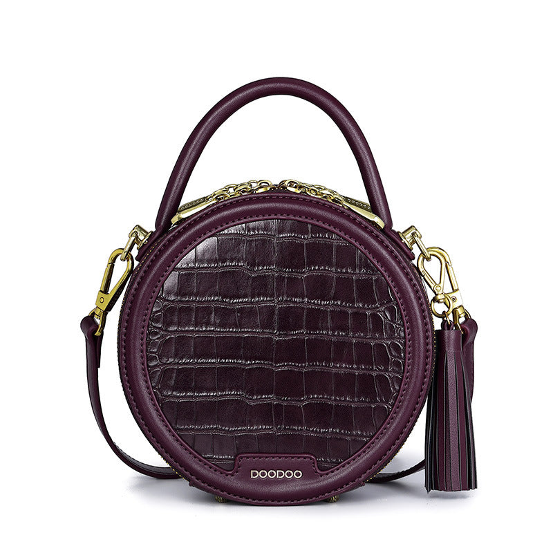 Versatile Crocodile Pattern Shoulder and Crossbody Bag