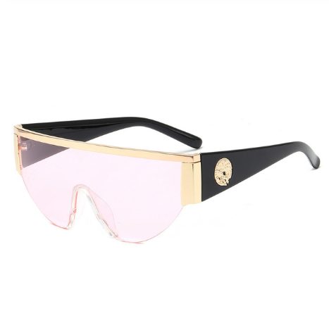 Retro Half-Frame Pilot Sunglasses (One Pair)