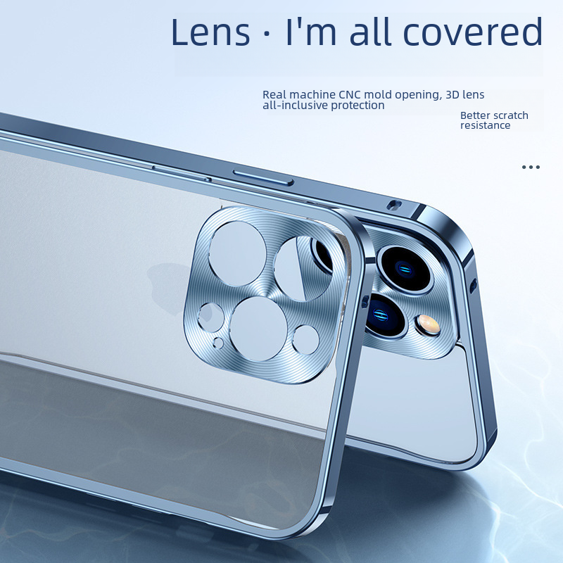 iPhone 15 Magnetic Case with Metal Frame and Full Protection