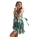 LIVA V-Neck Backless Sleeveless Beach Dress