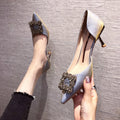 2020 Fall Women's Satin High Heel Pointed Shoes