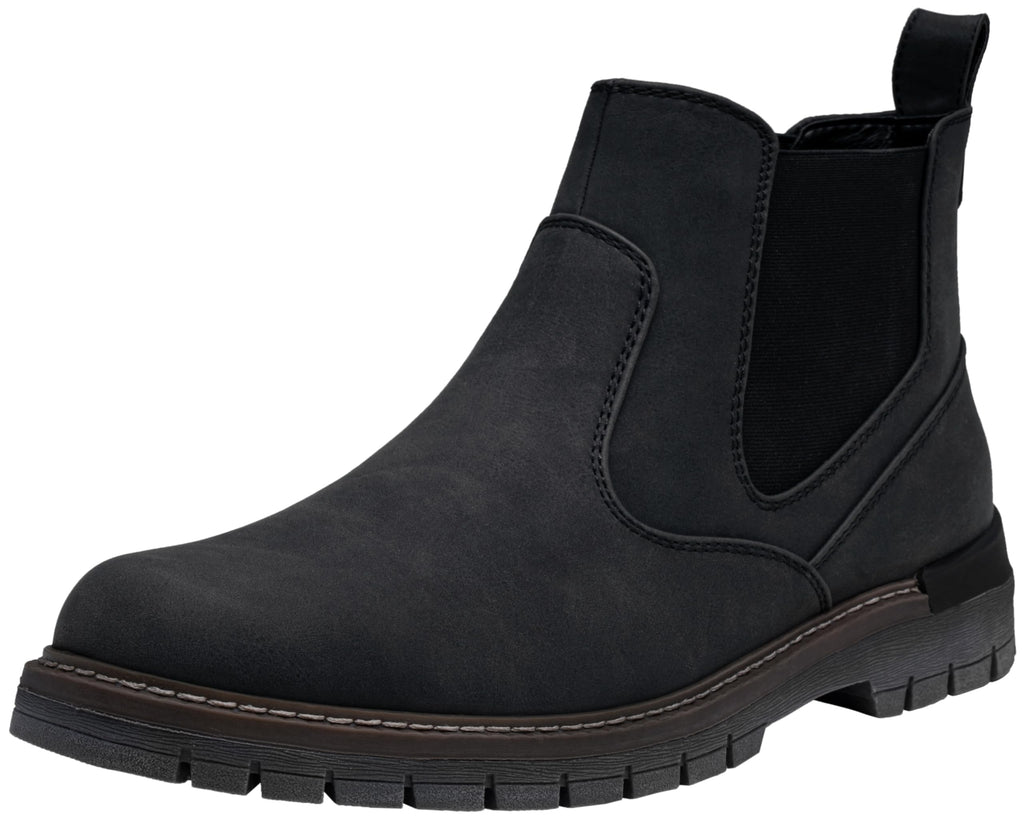 Jousen Mens Boots Retro Mens Casual Boots Chelsea Boots Mens Slip On Boots for Men(AMY8121A Black 10.5)