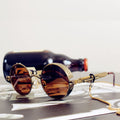 Metal Frame Retro Round Sunglasses for Men and Women