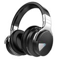Silensys E7 Active Noise Cancelling Headphones Bluetooth Headphones with Microphone Deep Bass Wireless Headphones Over Ear Comfortable Protein Earpads 30 Hours Playtime for Travel/Work Black
