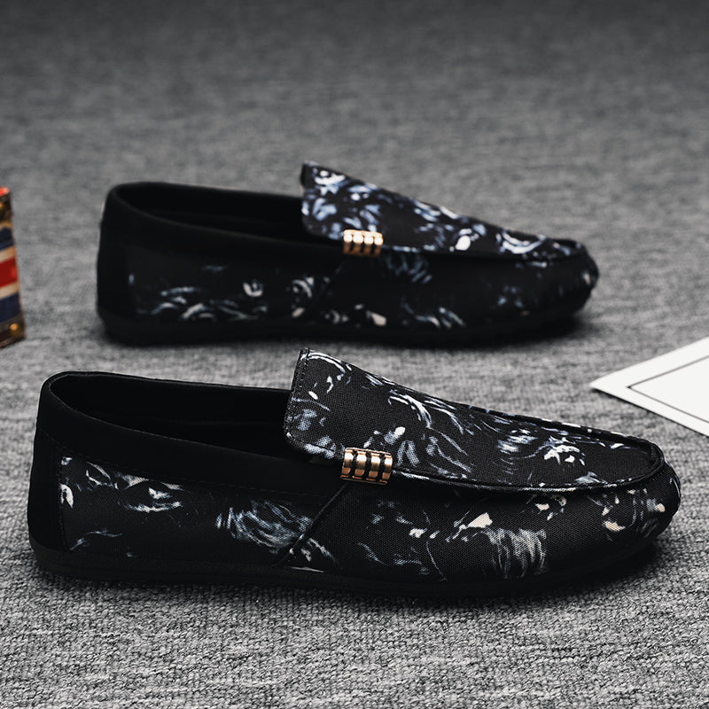 Men's Summer Canvas Slip-On Loafers Casual Shoes