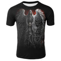 3D Printed Skull Short Sleeve Sports T-Shirt