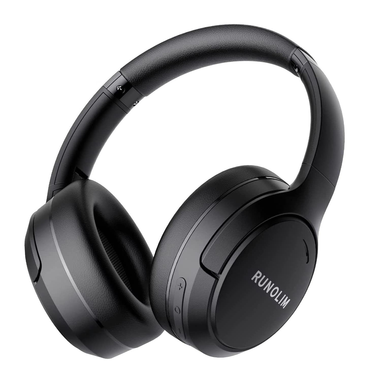 RUNOLIM Hybrid Active Noise Cancelling Headphones Wireless Over Ear Bluetooth Headphones with Microphone 70H Playtime Foldable Headphones with HiFi Audio Deep Bass for Home Travel Office